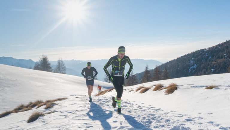 Teglio Winter Sunset Running