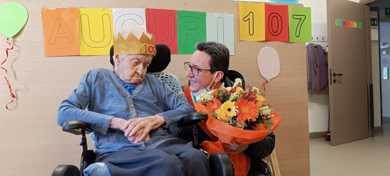 Cesira Luzzi 107 anni Talamona compleanno