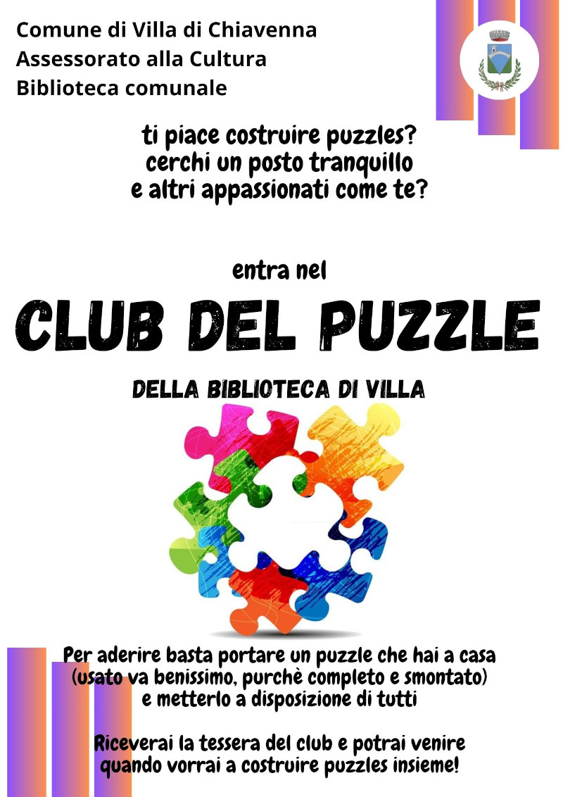 Locandina Club Puzzle Villa di Chiavenna
