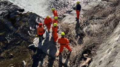 Protezione Civile Sondrio pulizia torrente Mallero