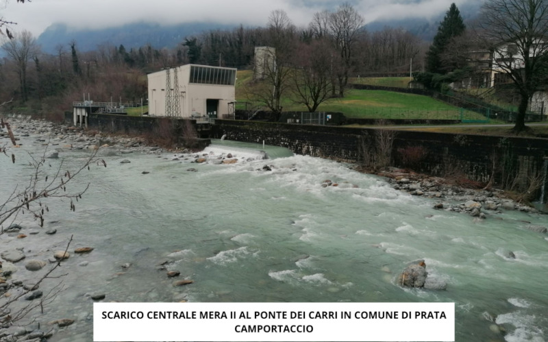 Impianto fiume Mera Prata Camportaccio