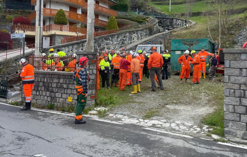 Chiesa in Valmalenco pulizia torrente Secchione-Sassersa