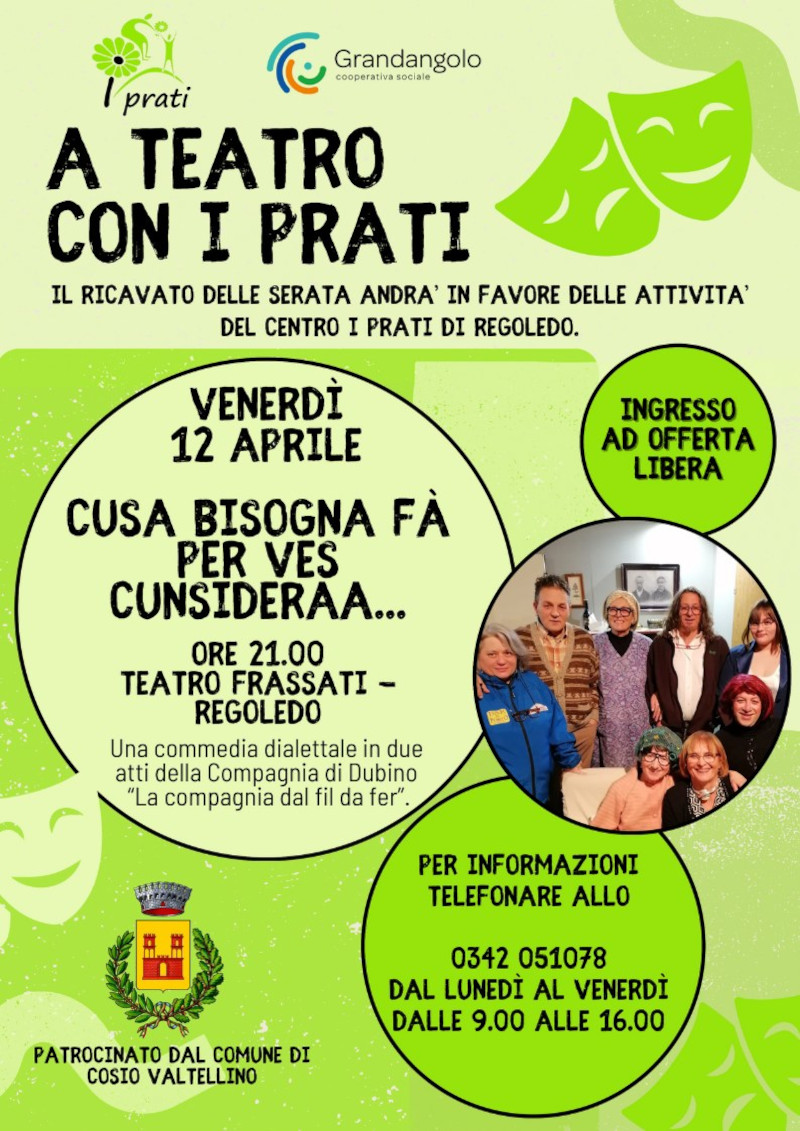 Locandina rassegna teatrale I Prati Cosio Valtellino