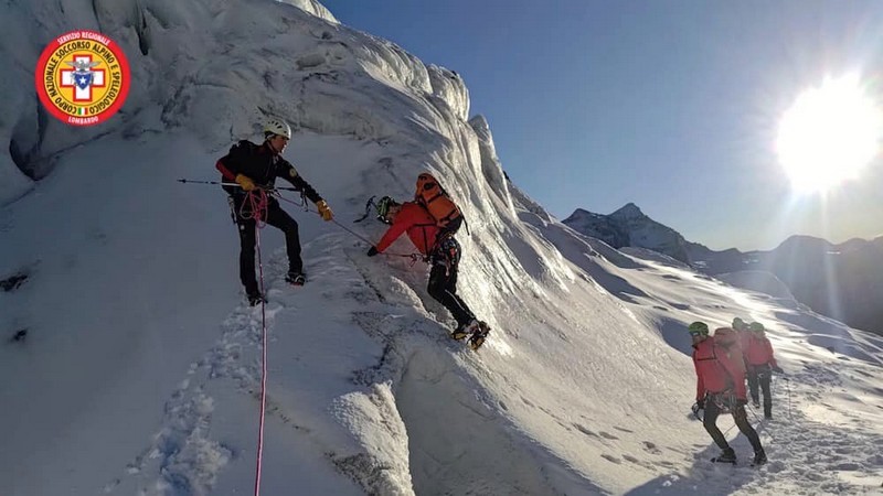 Soccorso Alpino esercitazione Valmalenco