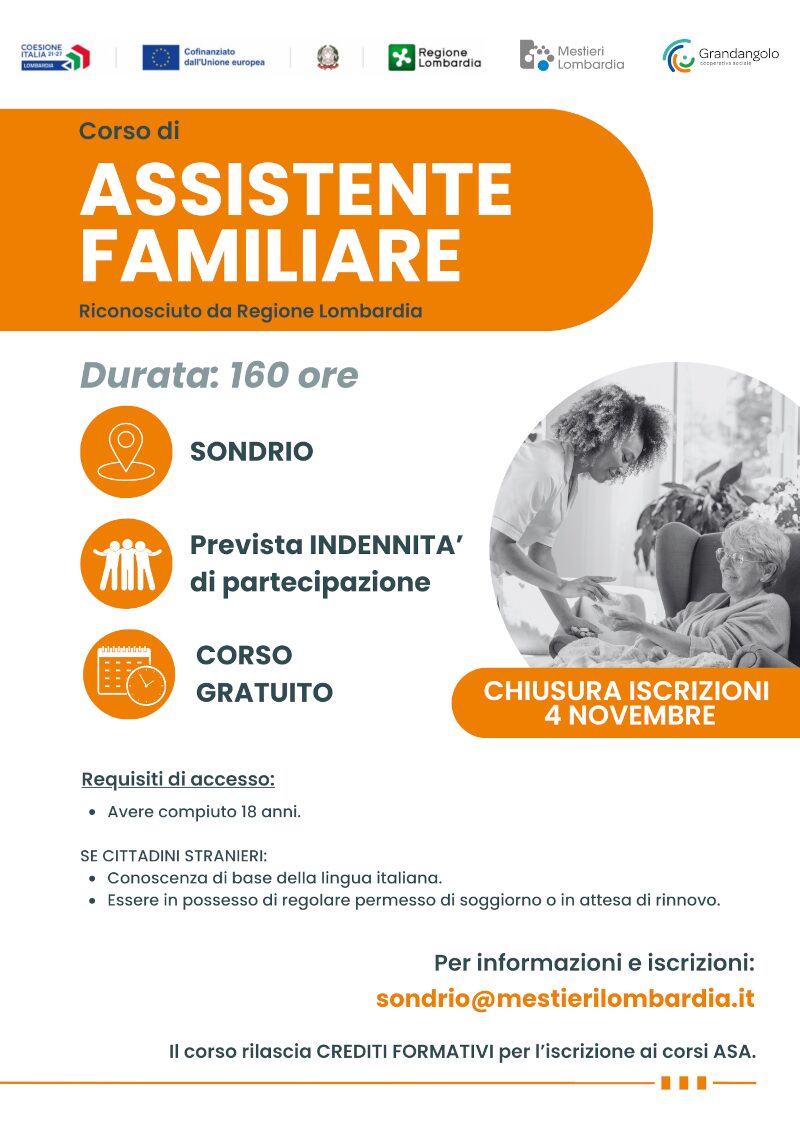 Volantino Assistente Familiare corso