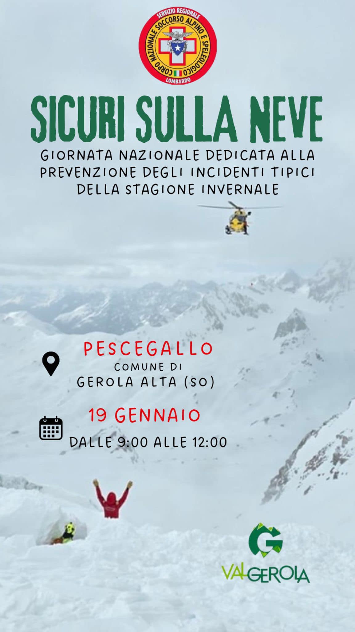 Gerola Alta "Sicuri sulla neve" Soccorso Alpino